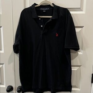 U.S Polo Association Black Polo Short Sleeve Shirt Sz XXL